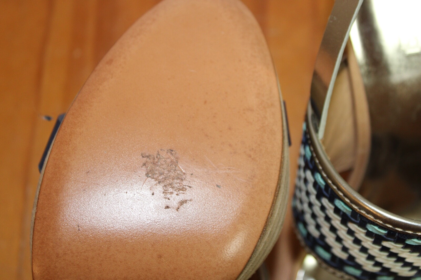 NWOT ~ Coach Steffi Heels Pump Slingback Shoes ~ Blue Tan Silver ~ Sz 9B ~ Q1861