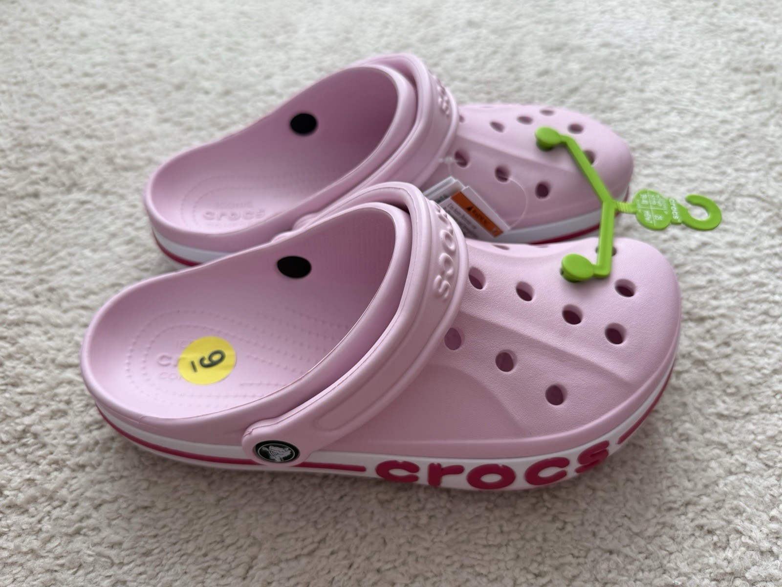 New CROCS Women’s BAYABAND CLOG 205089-6TG PINK SANDALS US W9/M7
