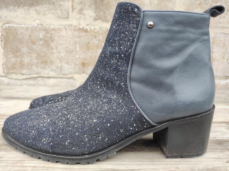 Women Kenneth Cole ankle boots navy leather 41