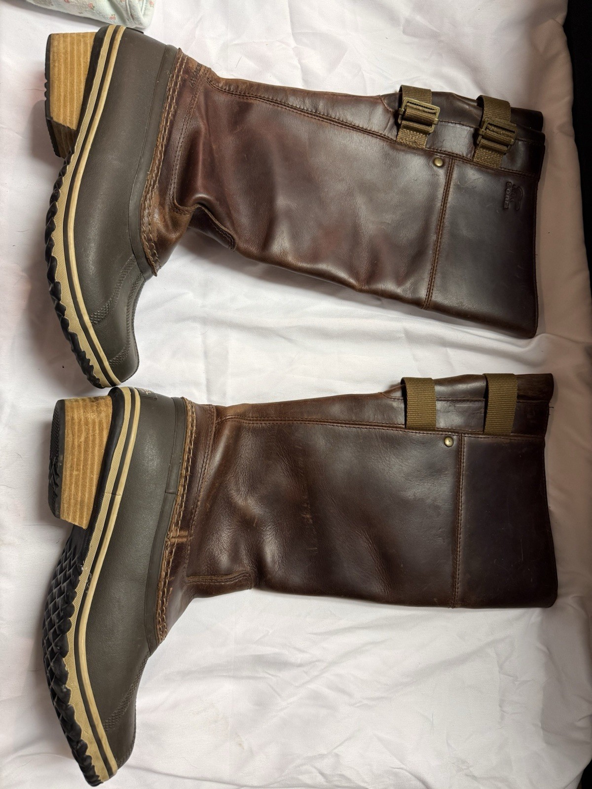 SOREL Women’s Waterproof Leather Knee High Boots Brown/Gray US 9 EU 40 UK 7