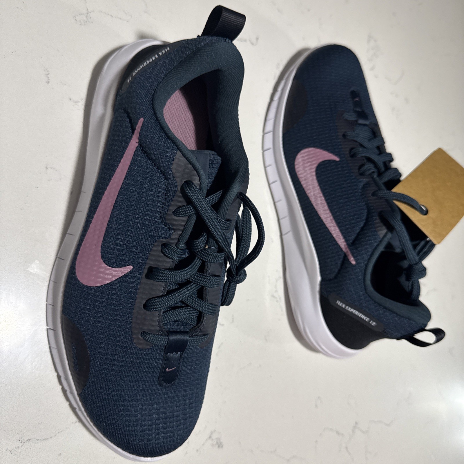 Nike Flex Experience Run 12 Unisex Shoes Women 8.5 Men 7 Navy Blue DV0746-401