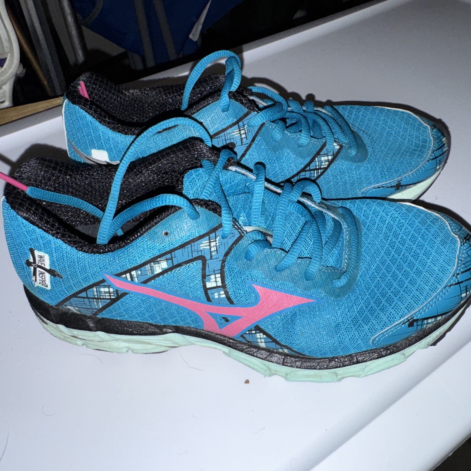 Mizuno Wave Inspire 10 Running Shoes Synthetic 410575 Blue/Mint Women Size W9