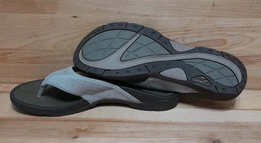 NEW! ABEO BIO SYSTEM BALBOA Sandals Walnut Leather Thong Flip-Flop Orthotic 11-N