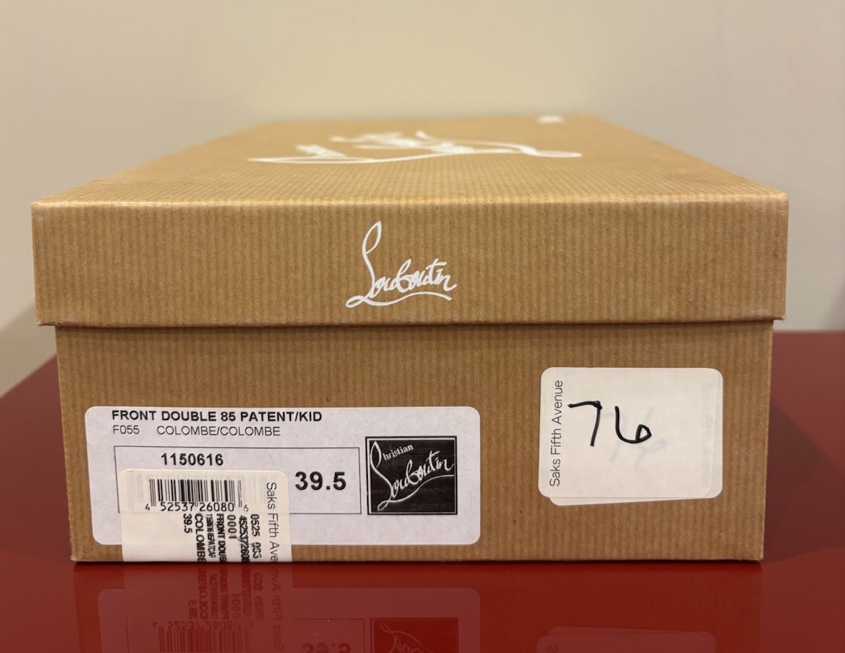 Christian Louboutin front double 120 colombe heels