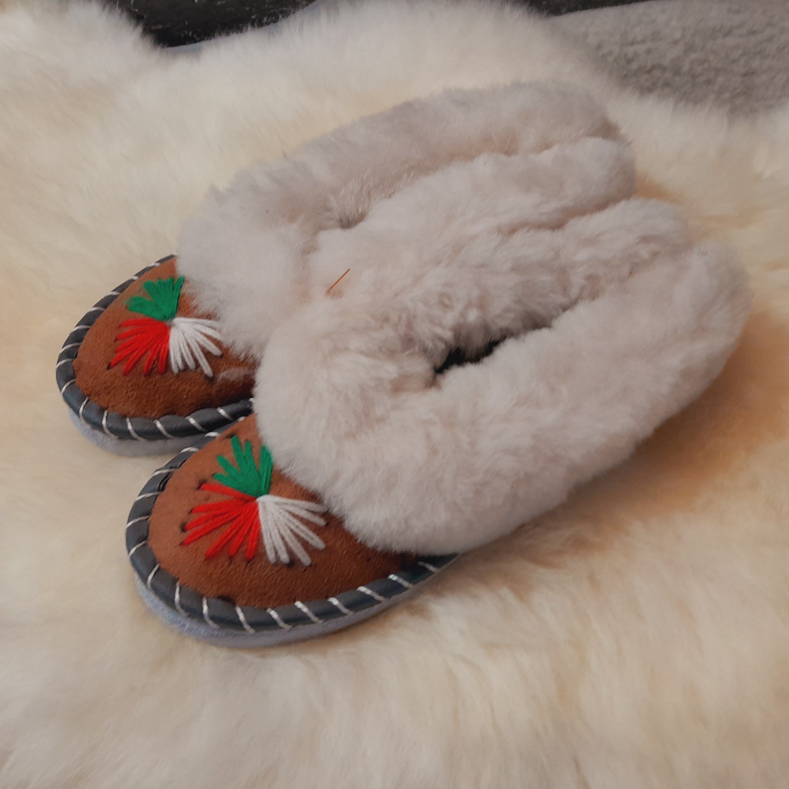 Ladies Leather Wool Winter Huts Shoes Lambskin Slippers ZAKOPIANKI Slippers