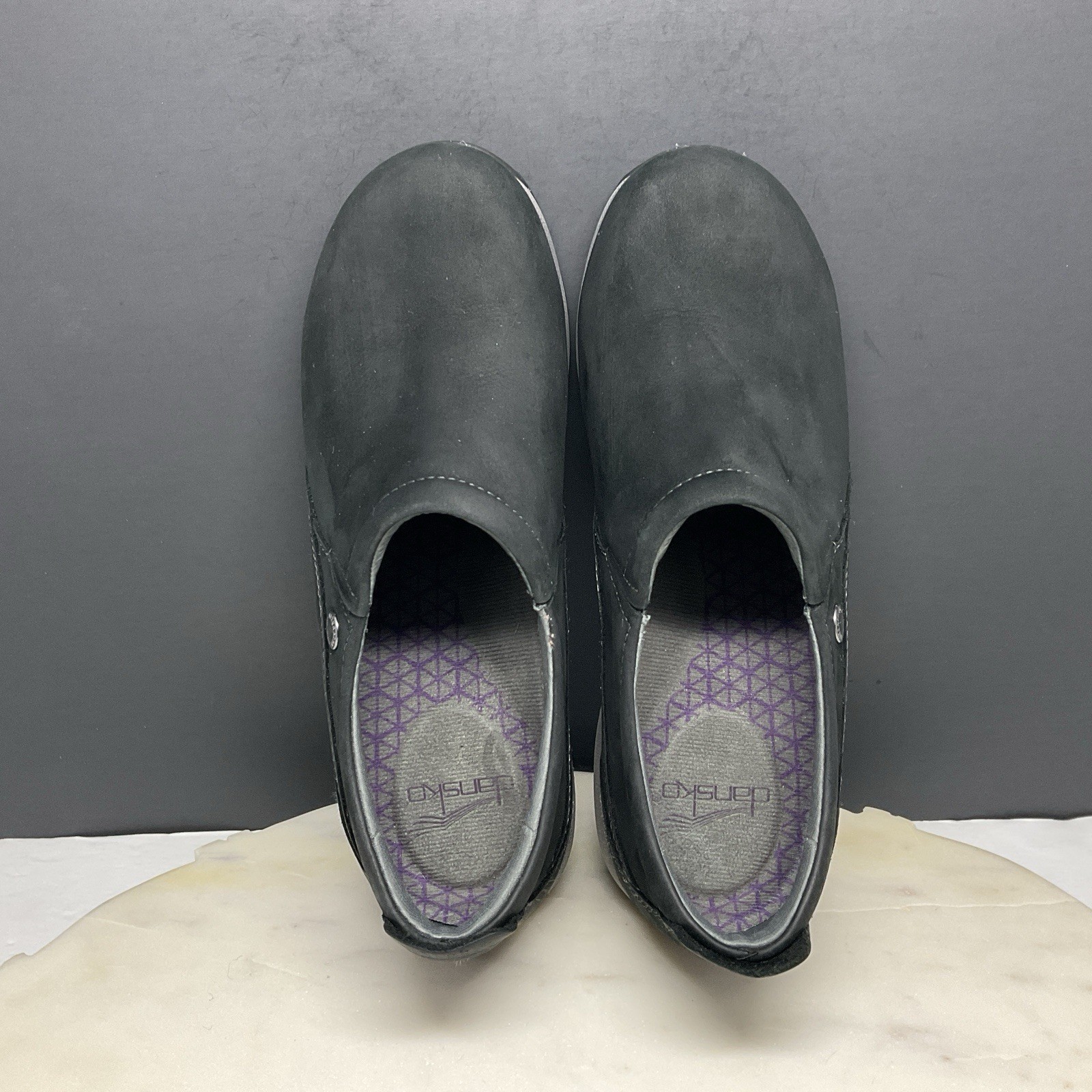 Dansko Patti Vibram Shoes Womens Sz 6.5-7 EU-37 Black Waterproof Slip Resistant
