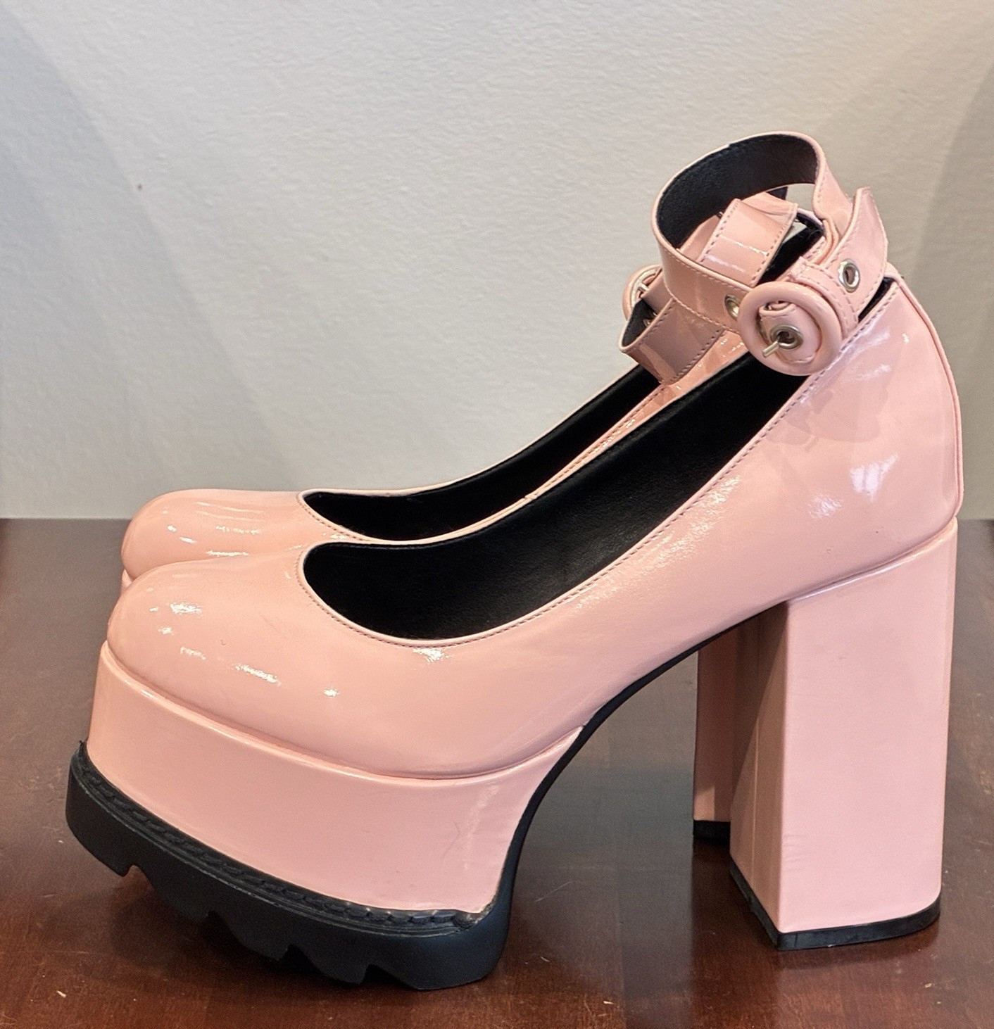 La Moda Candy Extreme Pink Platform Heels Size 7 Mary Jane Goth Punk Dolls Kill