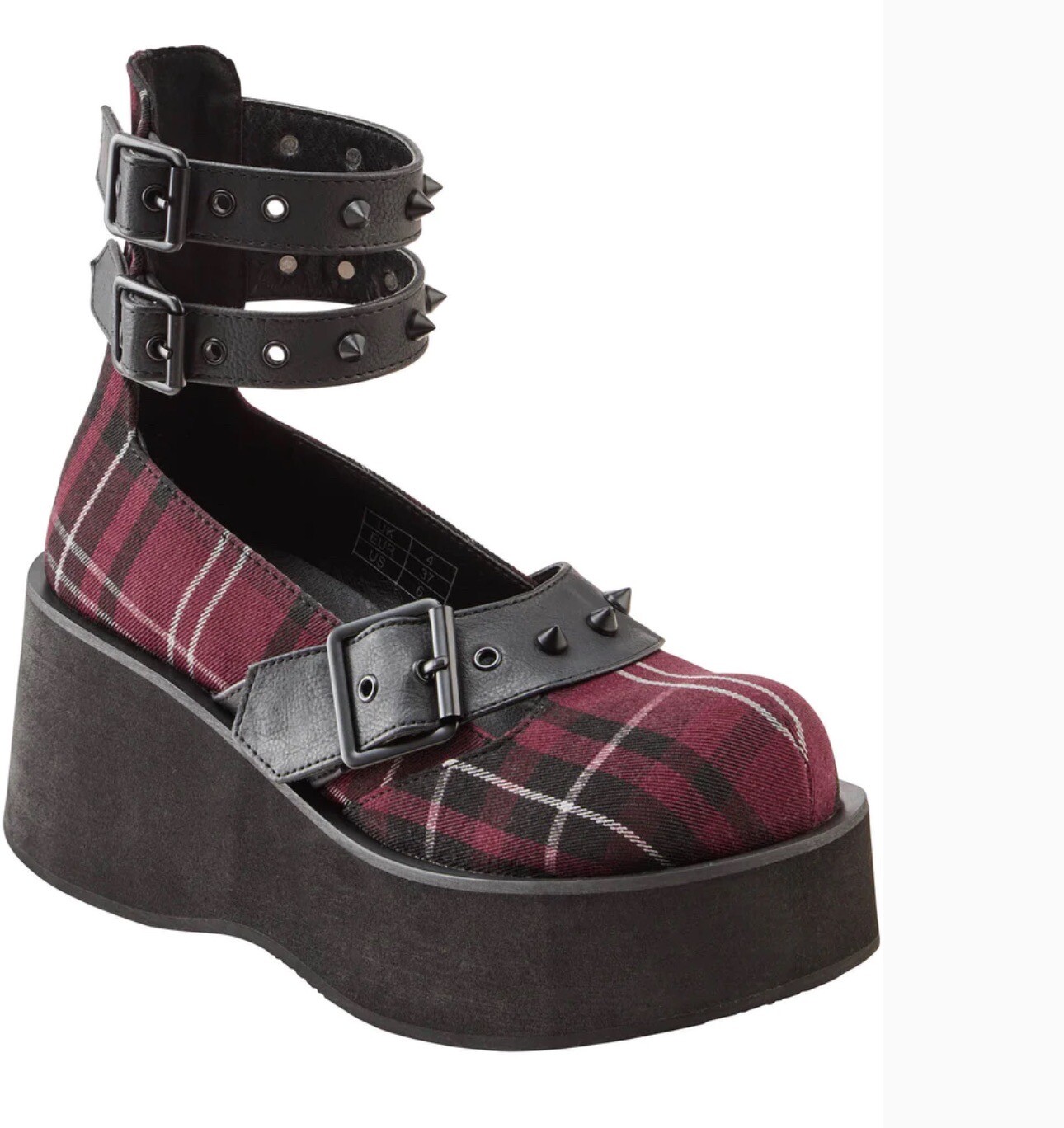 Killstar Bloody Maryjane’s Blood Tartan NEW Sz 9