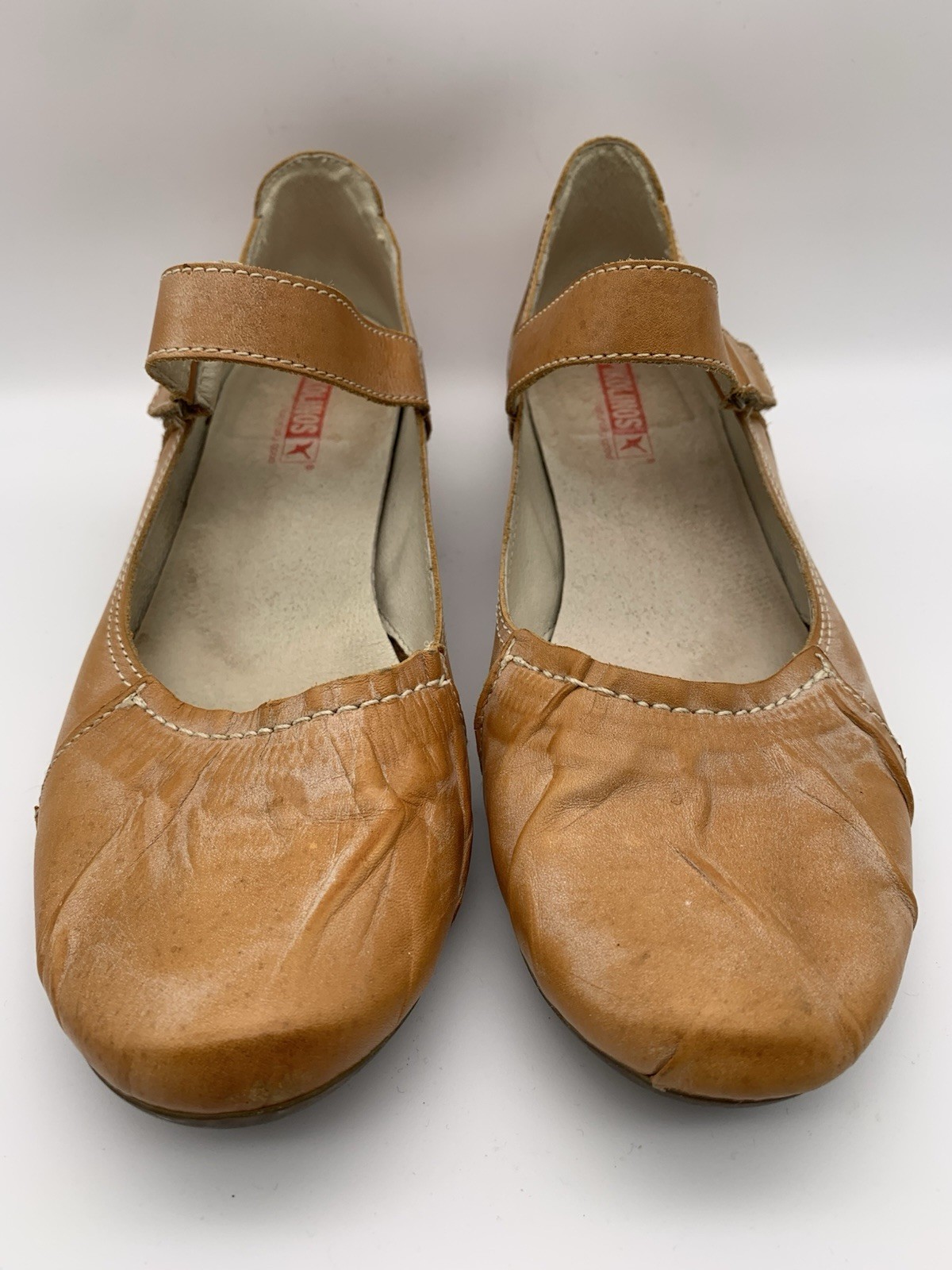 Pikolinos Women’s US 10/10.5 EU 41 Butterscotch Tan Leather Mary Jane Shoes