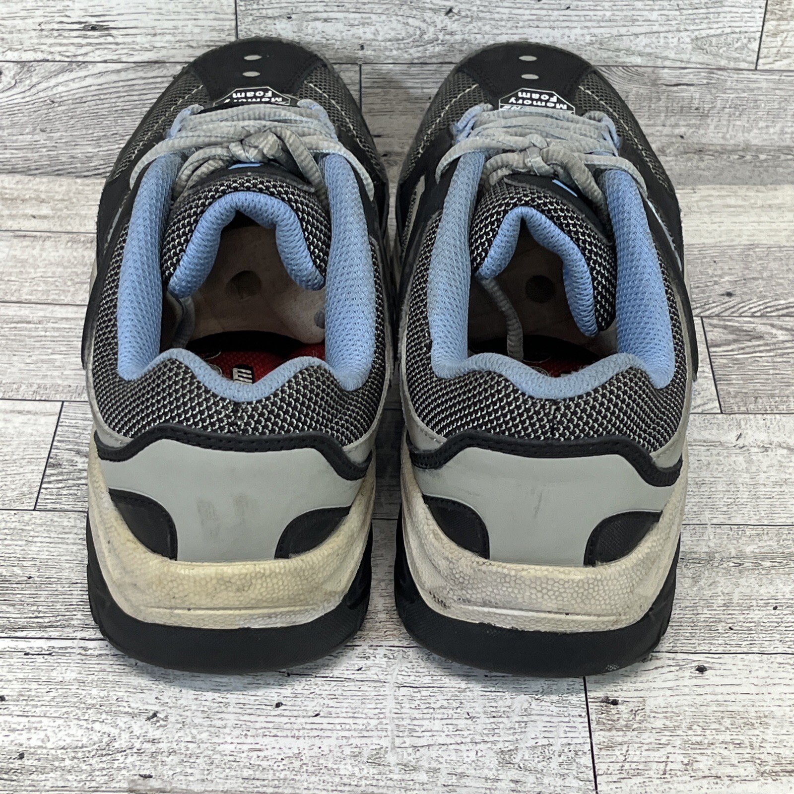 Skechers Steel Toe Work Shoes Slip Resistant Blue Black 76601 Women Size 8.5
