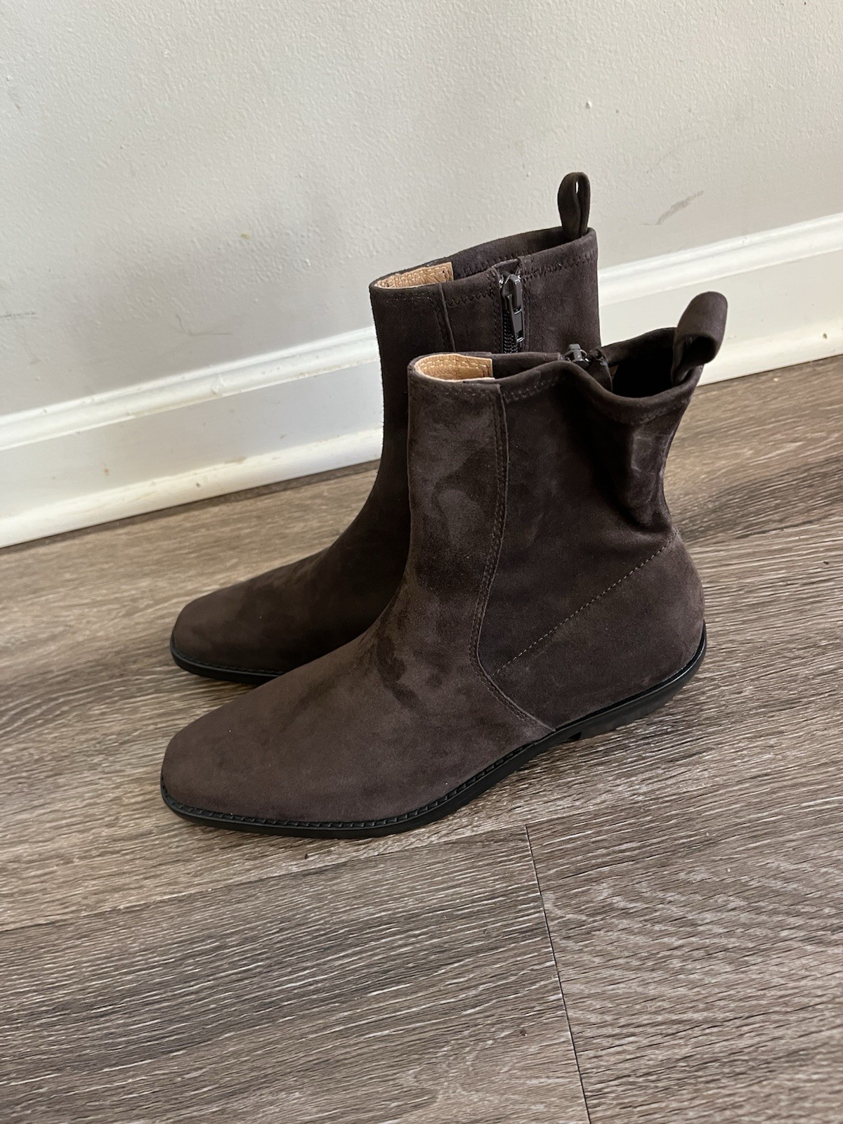 MADEWELL The Idris Ankle Boot in Dark Carob Suede NWOB Size 7