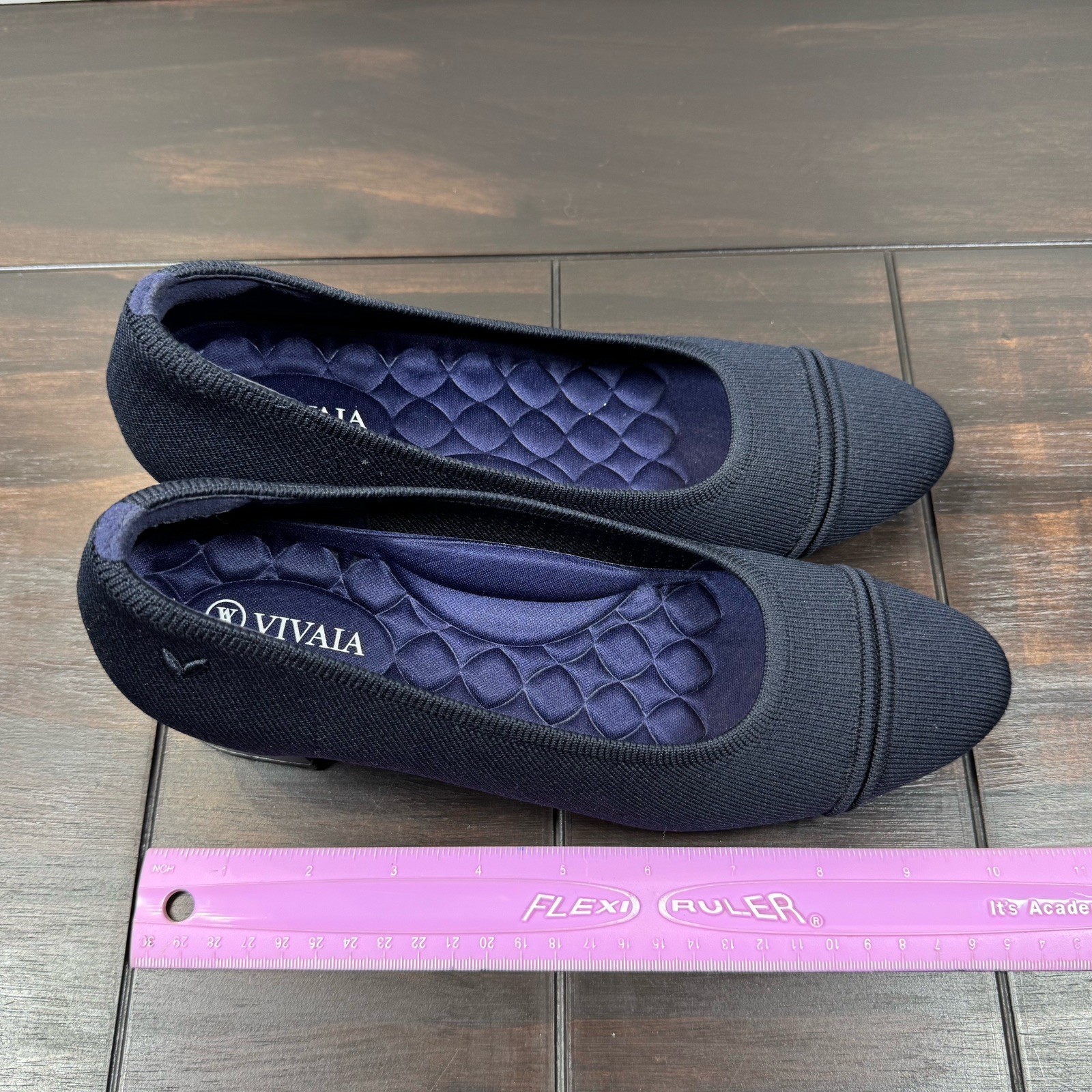 Vivaia Julie Pro Round-Toe Chunky Heels Navy Blue Size 39.5/US 8. 5
