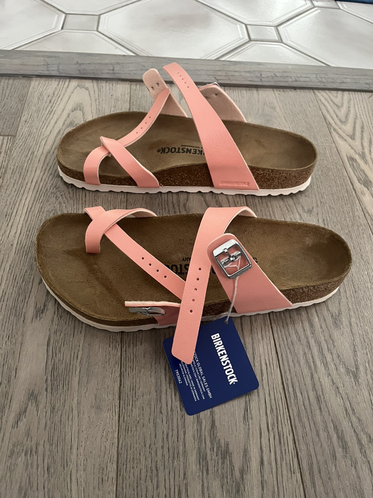 Birkenstock Mayari Coral Peach Regular Fit Size 9 Women EU 40