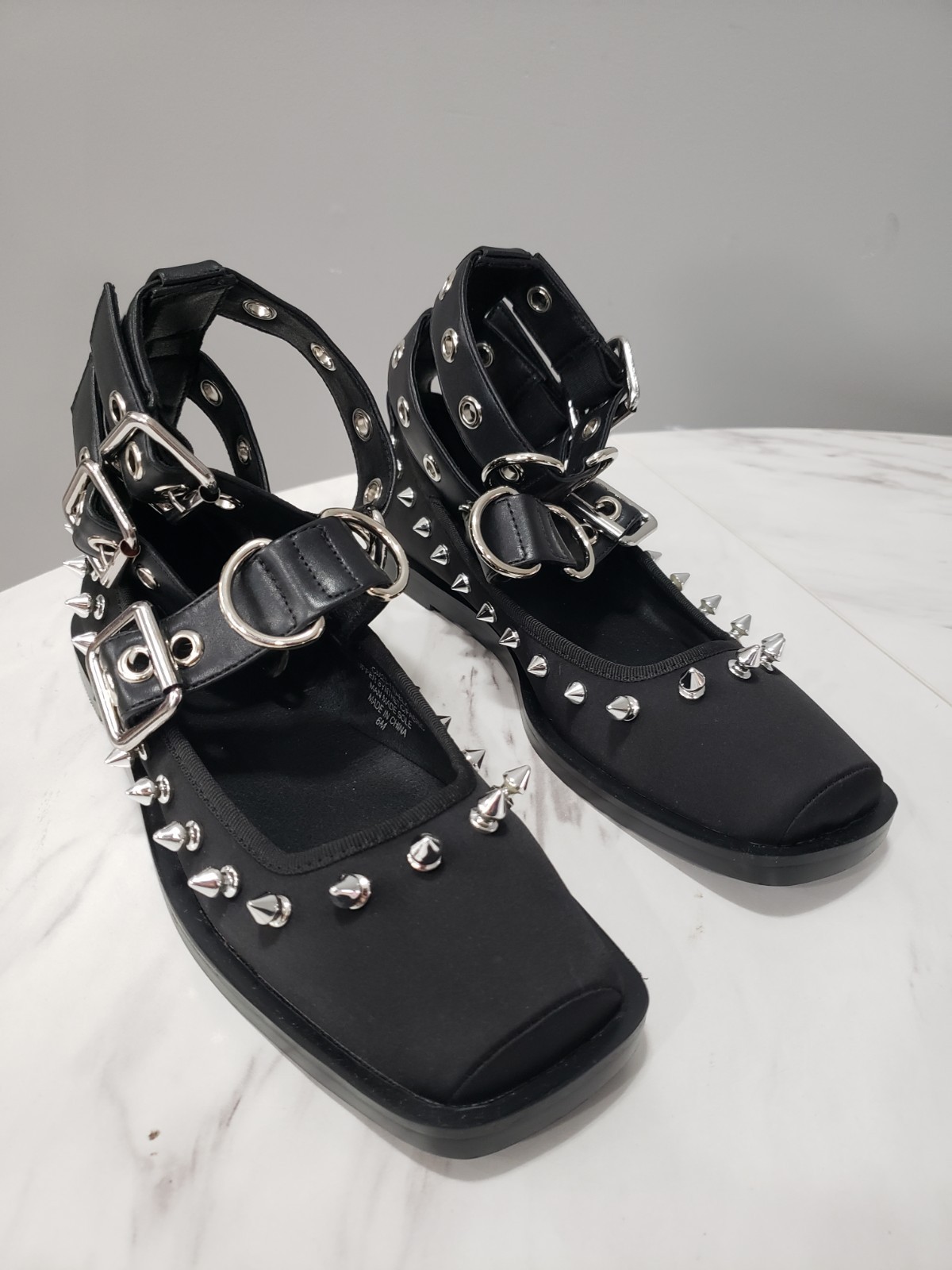 NEW SIZE 6 Dolls Kill Current Mood ballet flats ankle straps buckle gothic punk
