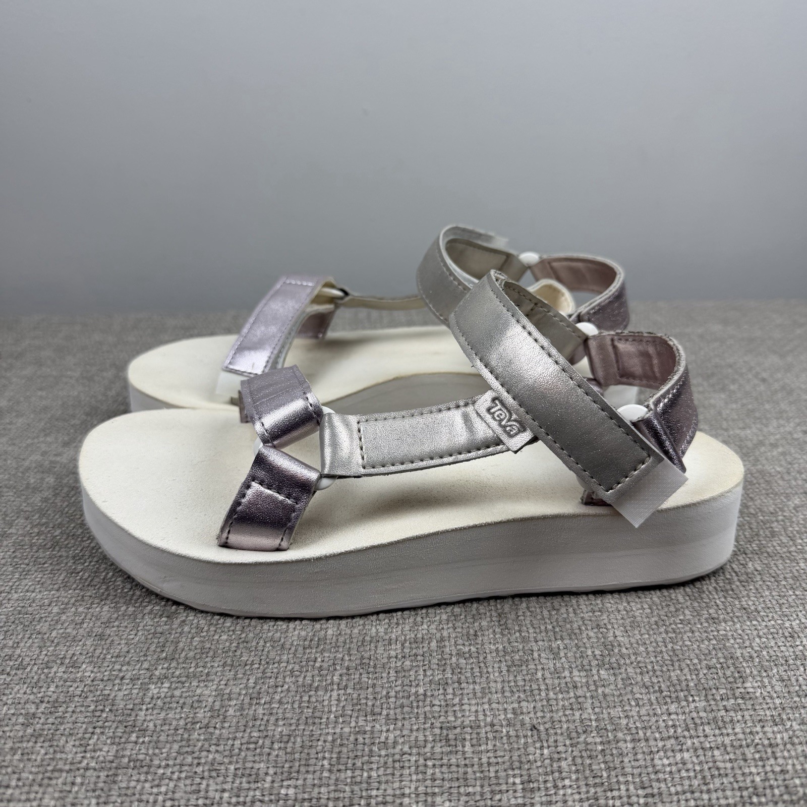 Women’s Teva Midform Universal Shimmer Sandal White Metallic Pearl Multi Size 7