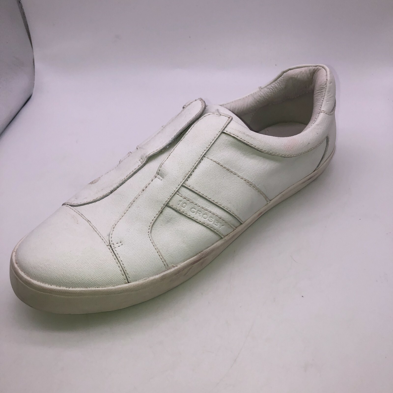 Derek Lam 10 Crosby Laurel Size 8 White Leather Slip on Athletic Sneakers Shoes