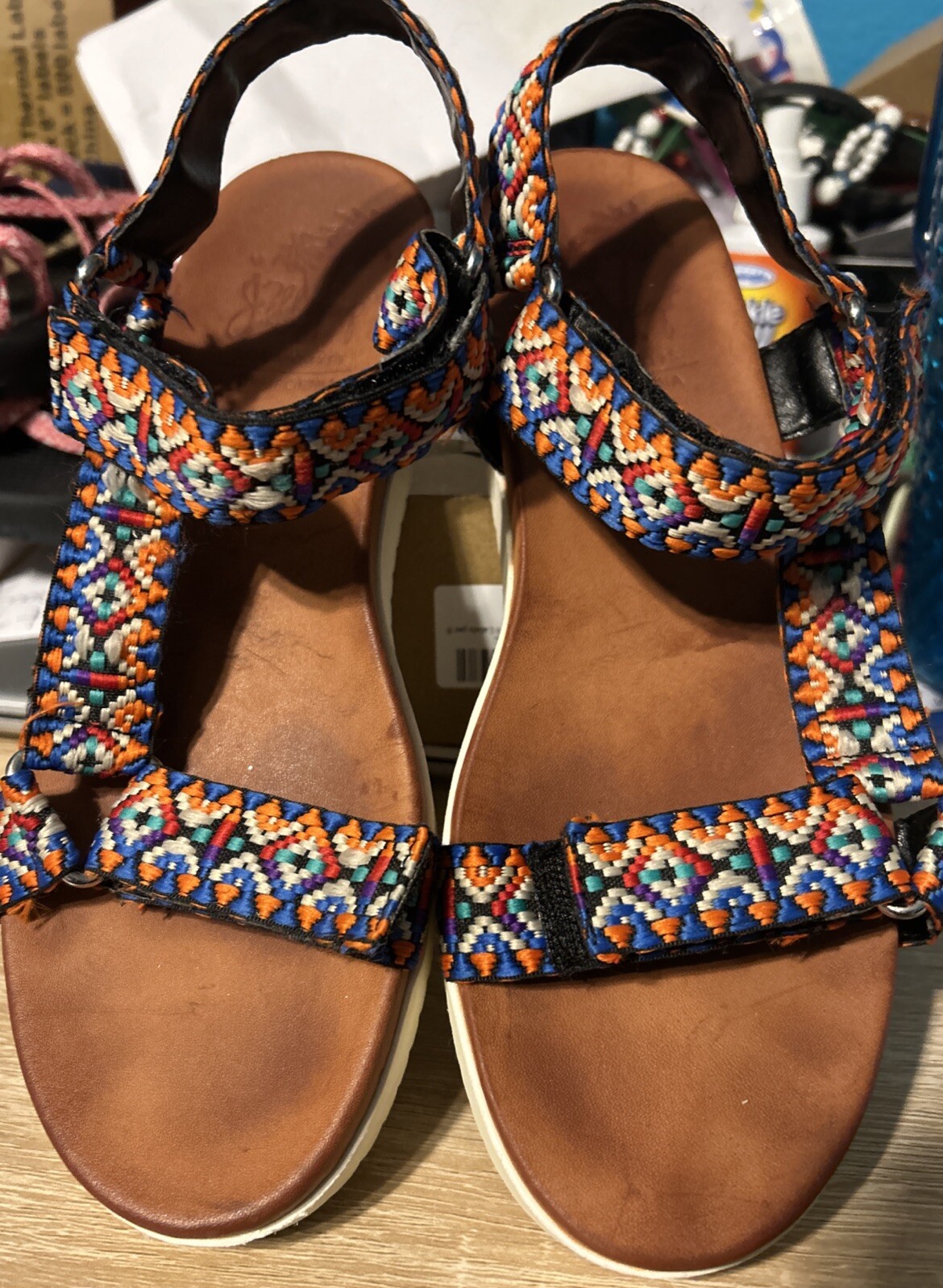 JELLYPOP Los Angeles Strappy Sandals Indian Macraw Quests Women’s 7 M
