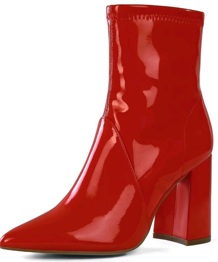 Women’s GoGo Boots Block Heel Ankle Boots – mysoft – Size 8 Scuffs On Toes