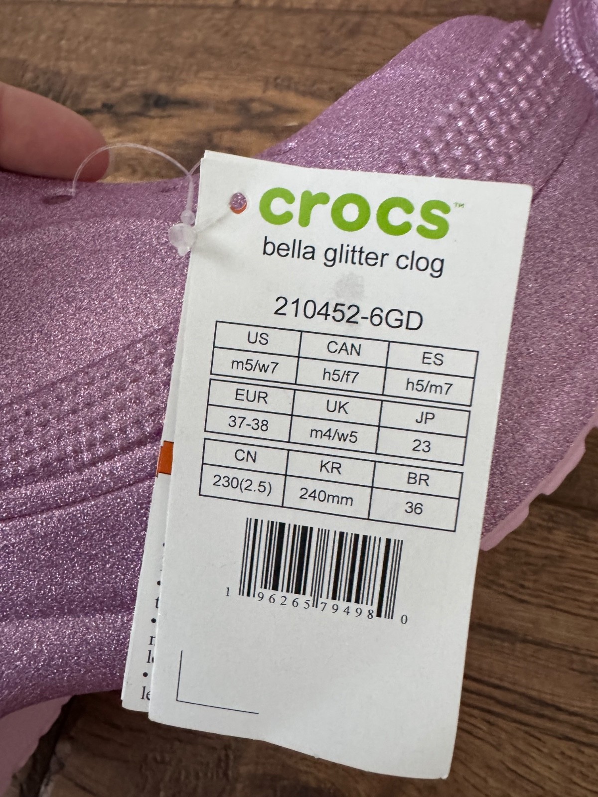 Crocs Bella Glitter Platform Clogs Pink Shimmer NWT Women’s Size 7