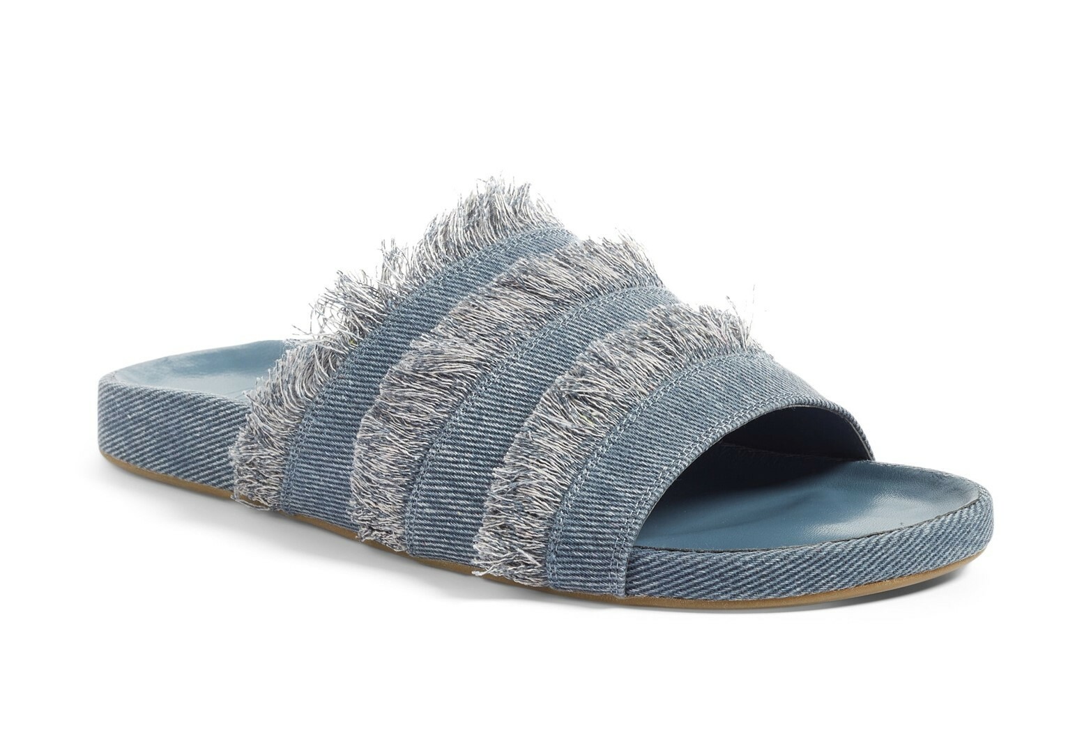 Joie 250034 Womens Jaden Open Toe Casual Slide Sandals Denim Blue Size 7.5 B