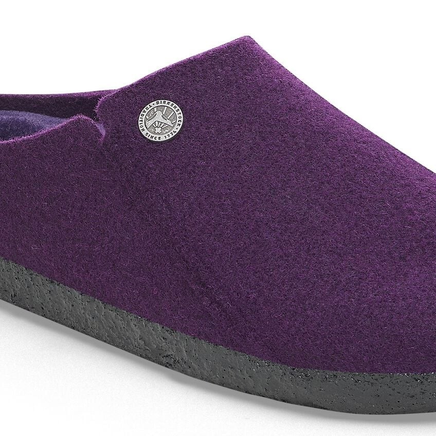 BIRKENSTOCK ZERMATT SHEARLING ACAI MEDIUM/NARROW WIDTH SLIPPERS PURPLE VIOLET WO