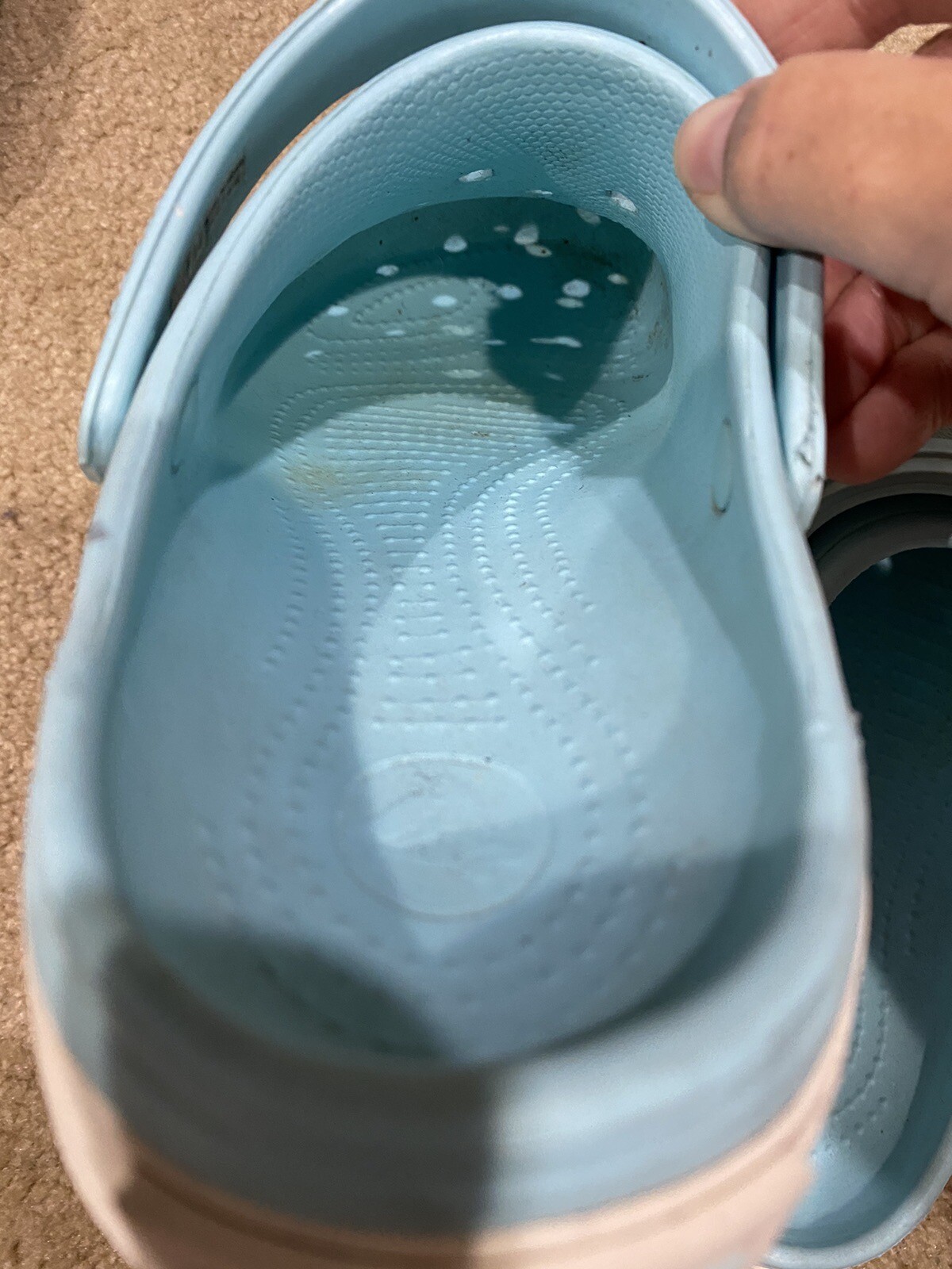 Crocs Men’s and Women’s Crocband Clog size 8 men size 10 women GUC Teal Blue
