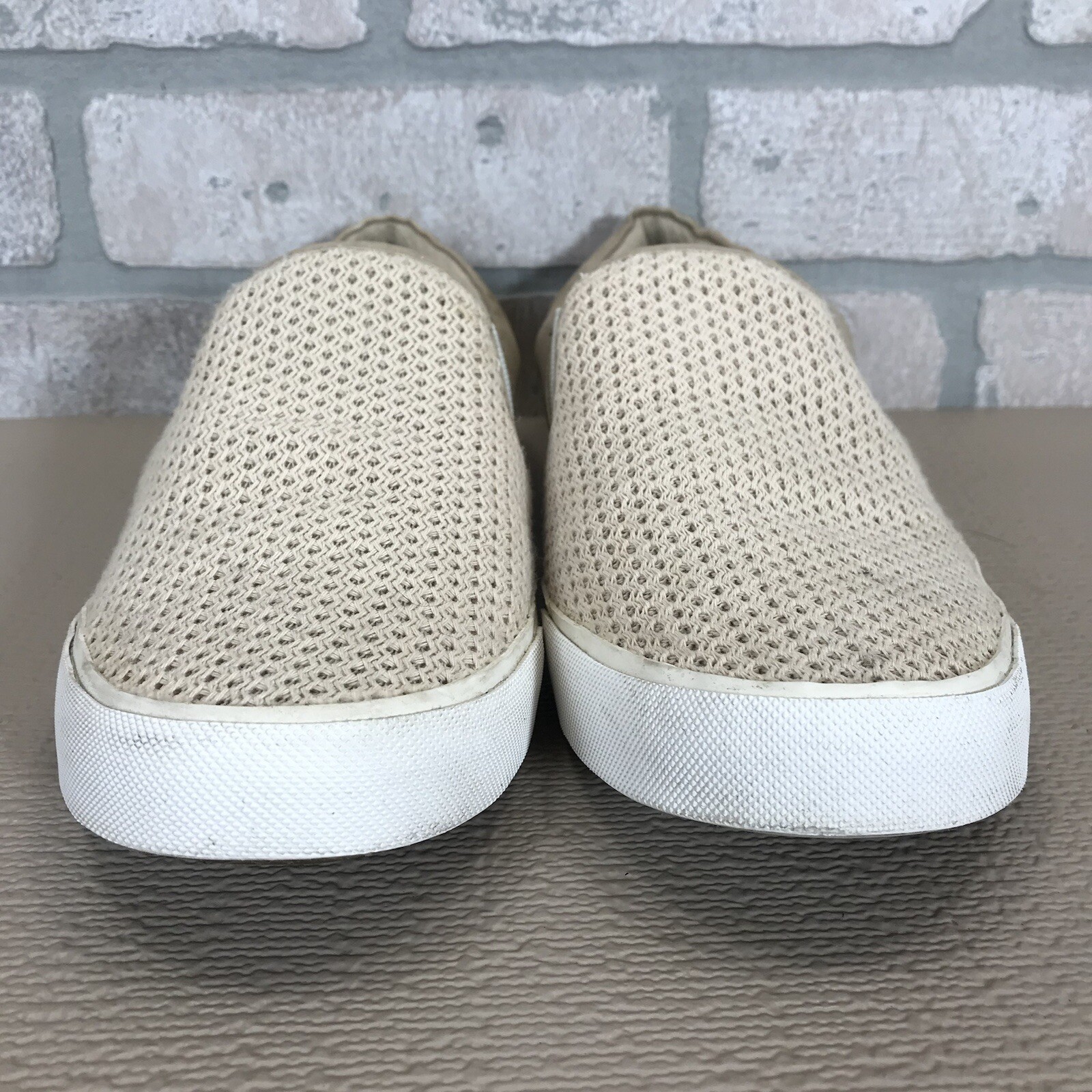 Lucky Brand Viah Slip On Sneakers Natural Combo Fisher Woven *See Pics & Descr*