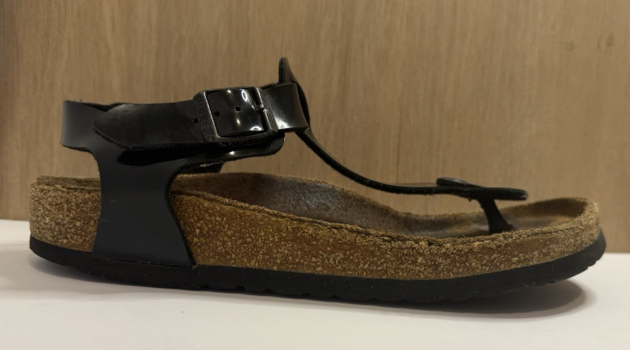 Birkenstock Women’s Kairo Sandal Patent Black Size EU 38 US 7 – 7 1/2