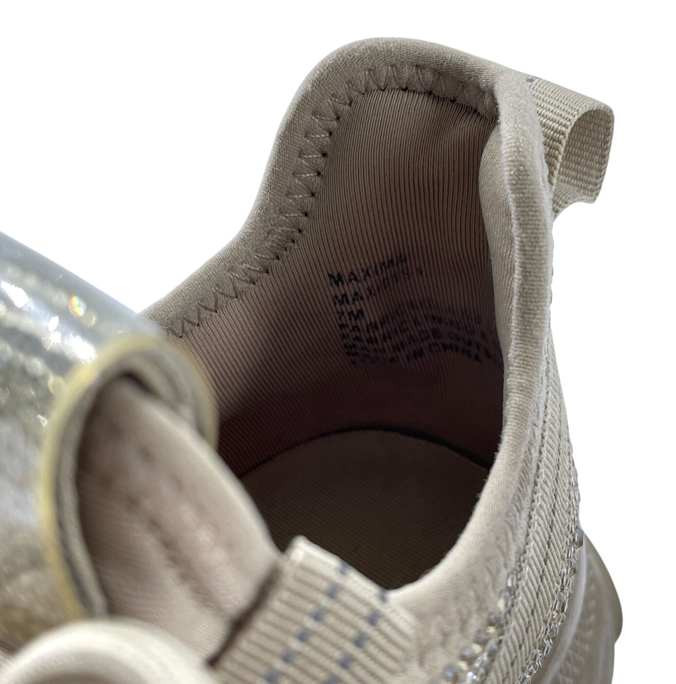 Steve Madden Rhinestone Maxima SM NY90 Tan Beige Sneaker Women’s Size 7M