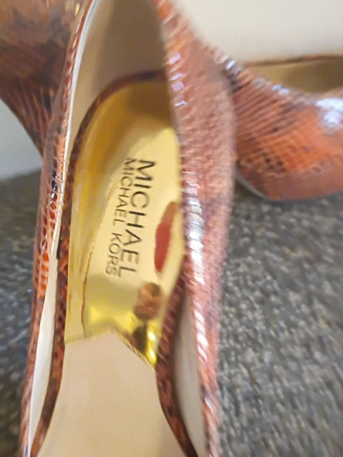 Michael Kors Coral-Pattern Snake Embossed Pumps
