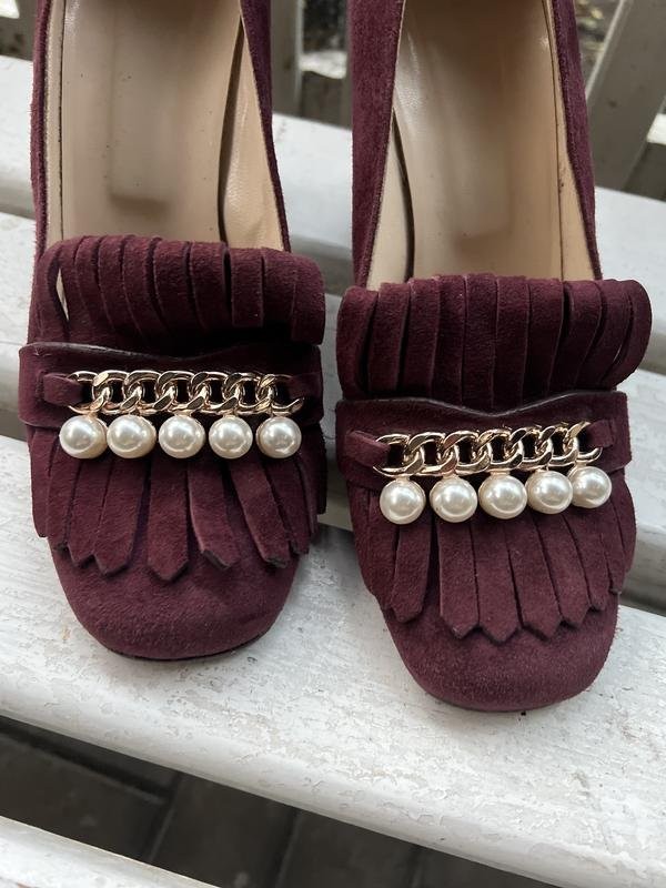 women navy boot heels burgundy leather 39.5