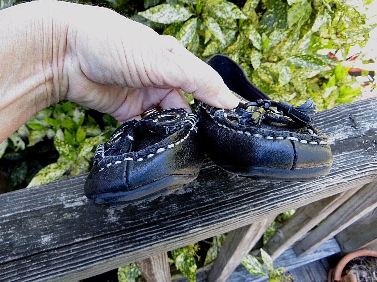Isaac Mizrahi for Target «Gail» black pebbled leather tassel loafers, 8, EUC!