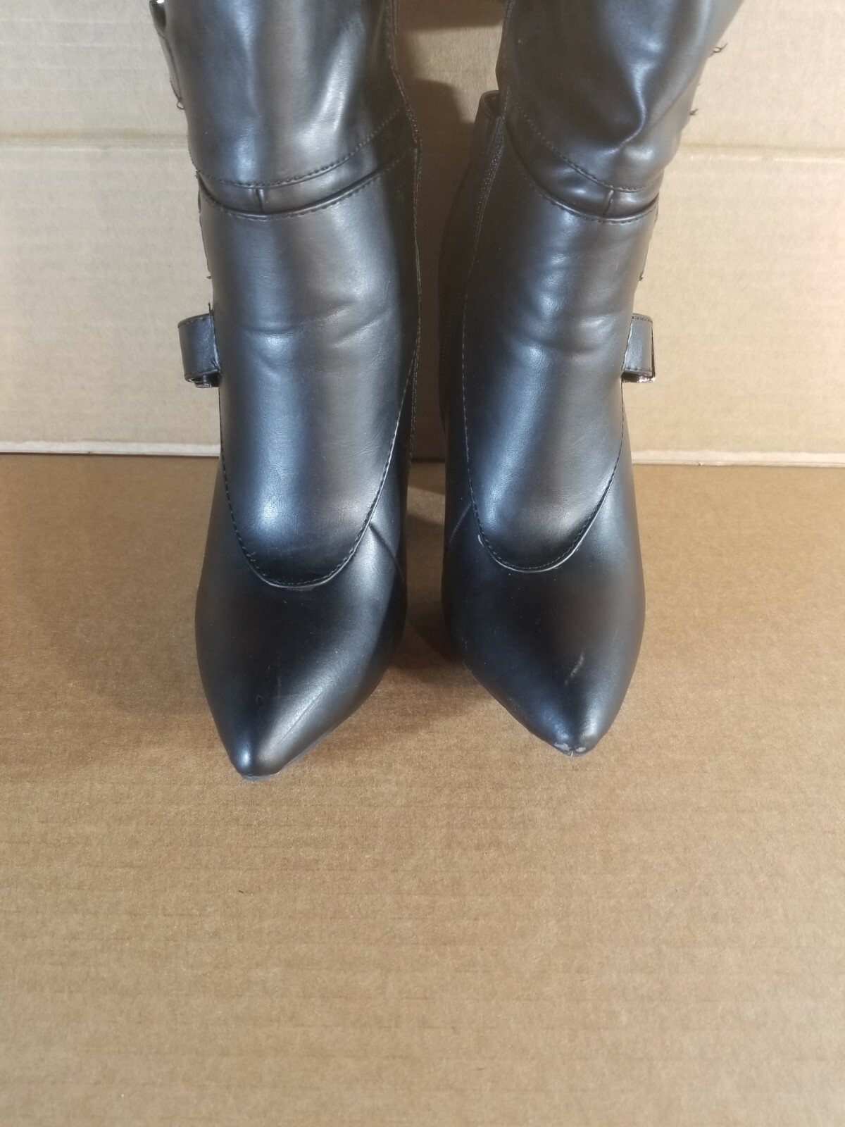Luxe by JustFab «JF Harley» Biker Heeled Women’s Boots Size 6.5 New in Box Black