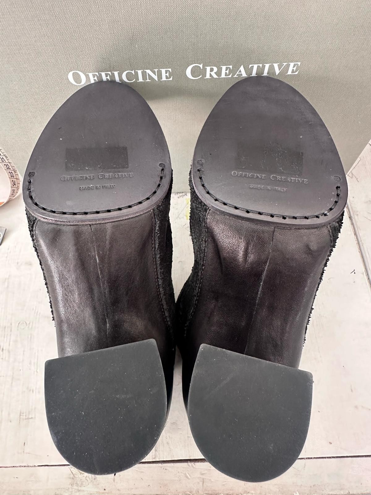 Officine Creative Boot Genuine Leather Women Black Size Eu37 Heel 3 1/8in OF287