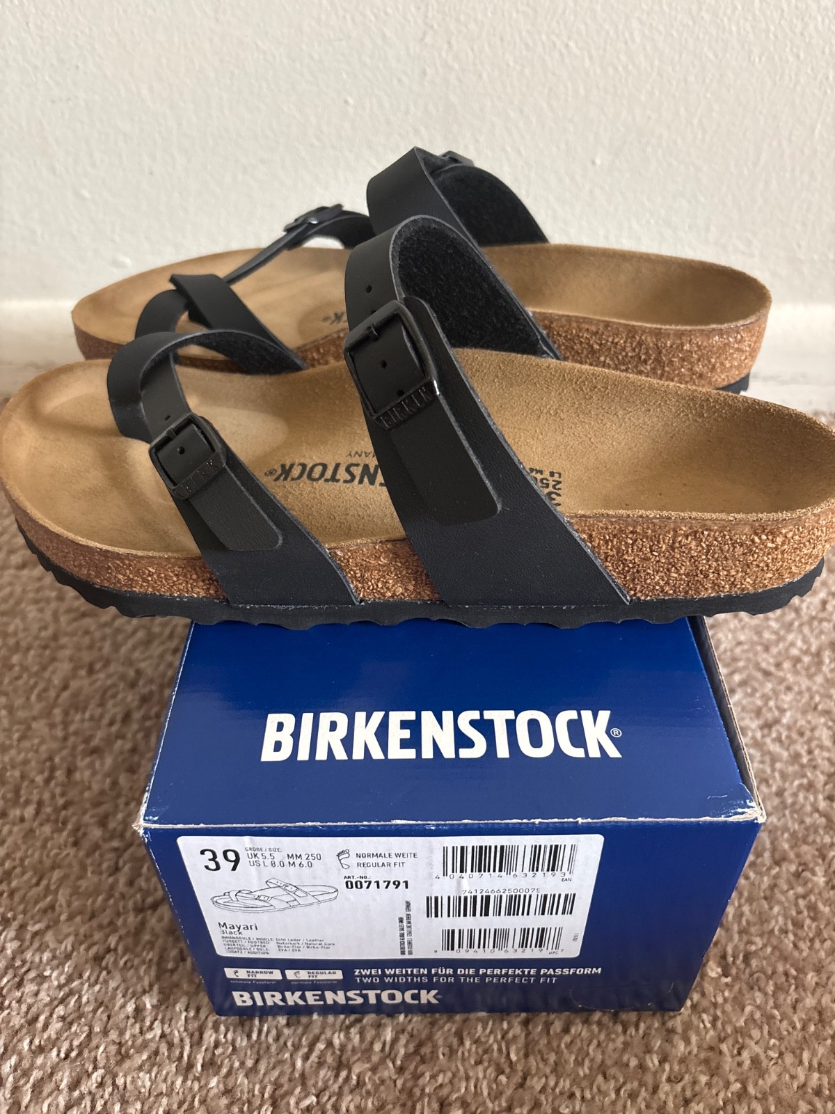 Birkenstock Mayari Black Size 39