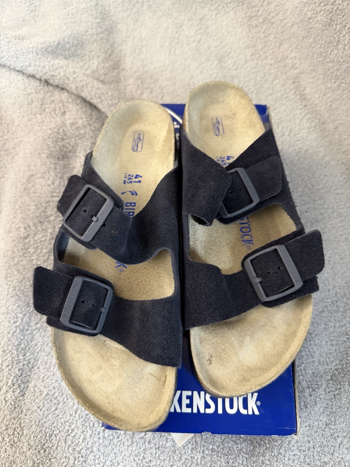 Birkenstock | Arizona | suede Soft Footbed | Navy | Size EU 41 / W 10 / M 8