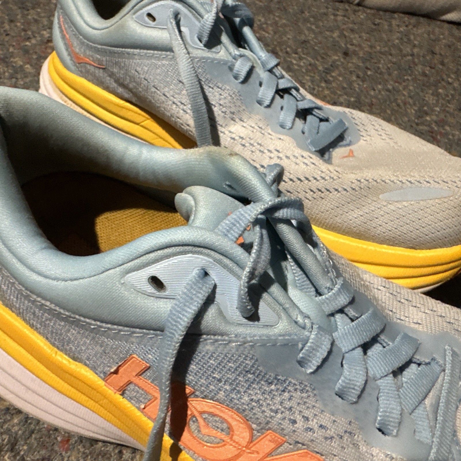 Hoka Bondi 8 Womens 6.5B Running Shoe Blue Cushion Comfort Sneaker Summer Song