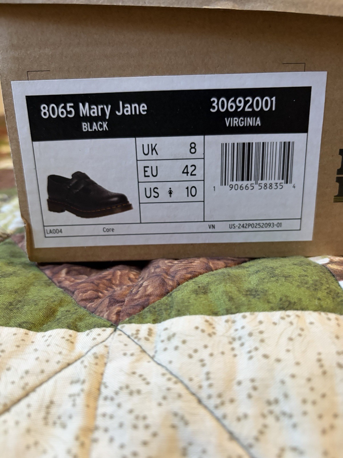 Dr. Martens Black Leather Mary Jane Flats Double Strap Buckle US 10 EU 42