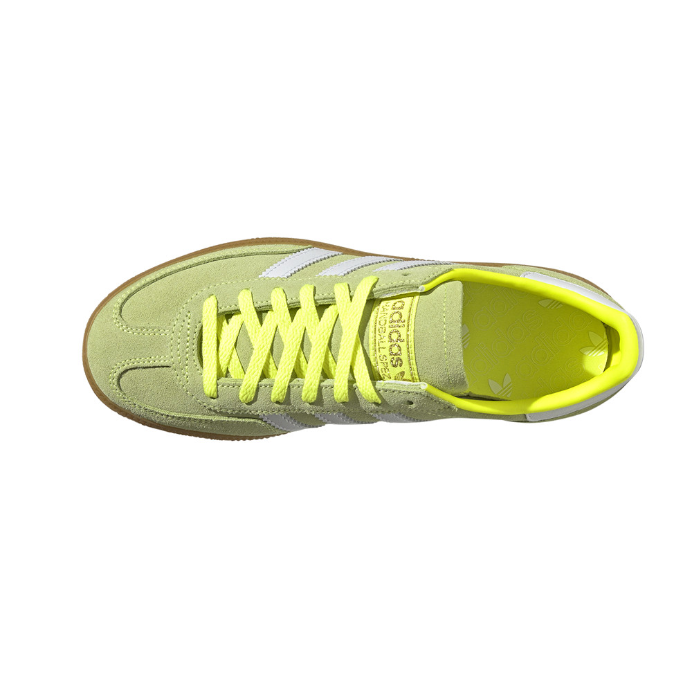 adidas Handball Spezial Lace Up Womens Green, Yellow Sneakers Casual Shoes JI26