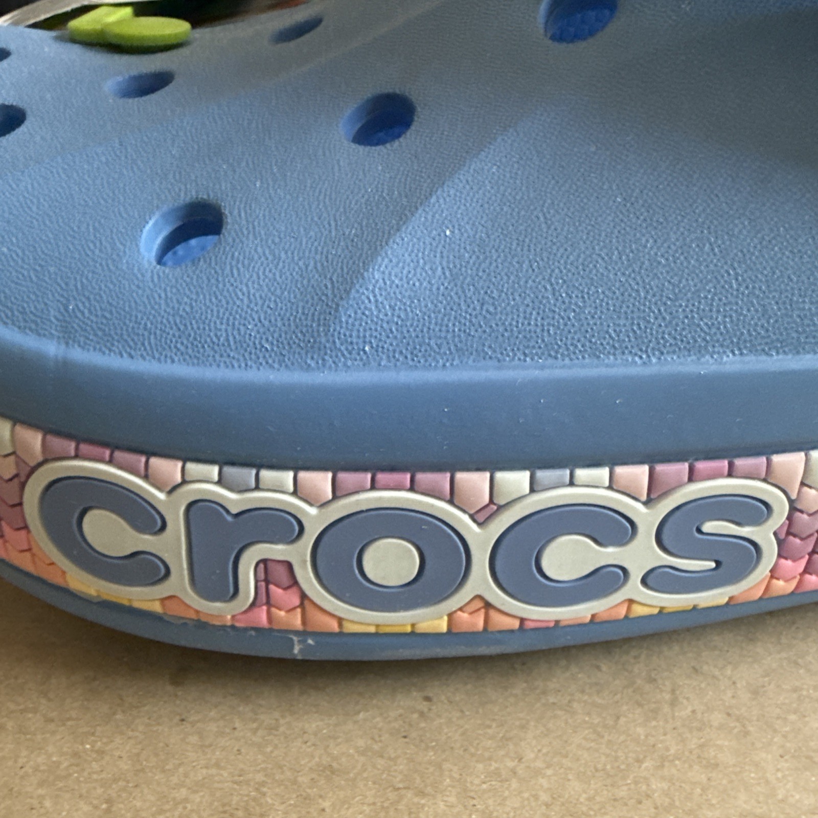 CROCS Baya Band Blue Multicolored Midsole M12 W14 – New