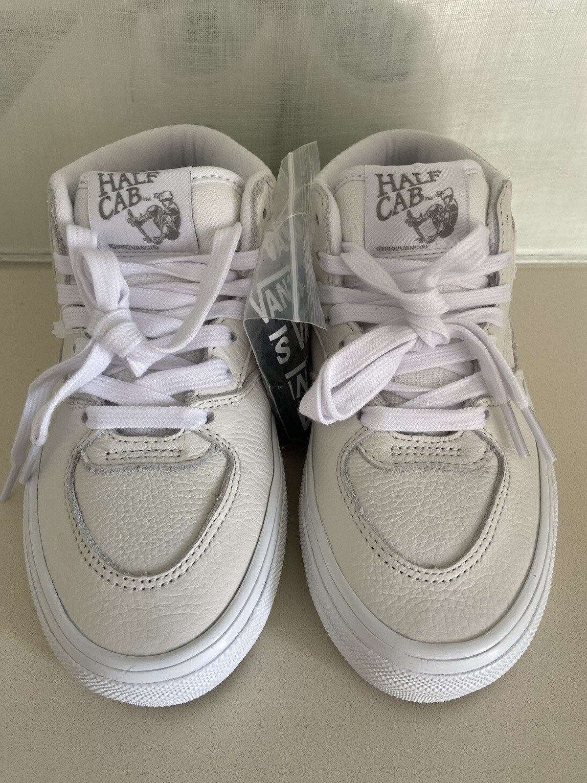 VANS Skate Half Cab Daz Shoes Women’s 5/Men 3.5 Sneakers Leather White Mid Top