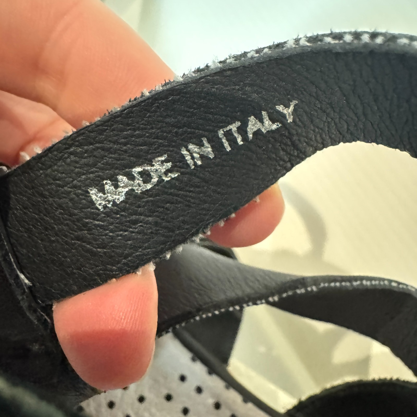 PF16 Italy Black Leather Platform Gladiator Sandals Buckle Up Size EU 41