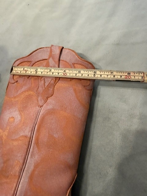 Vintage Cuadra Luxury Mexican Leather Boots Size 7 Salmon Western Cowgirl
