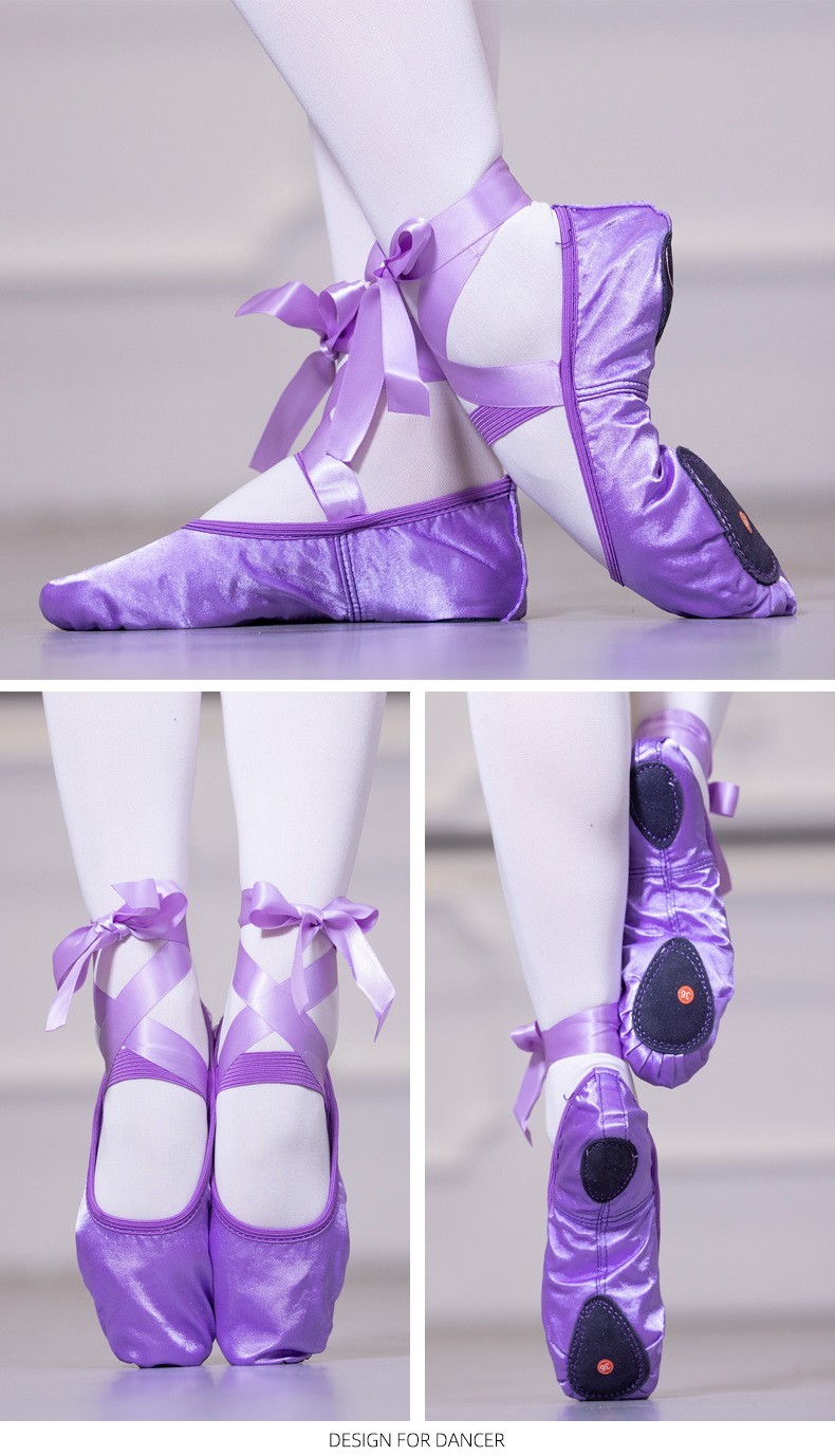 BALLET SLIPPERS Breathable Lightweight Sation DANCE Shoes For Girls WOMEN YOGA