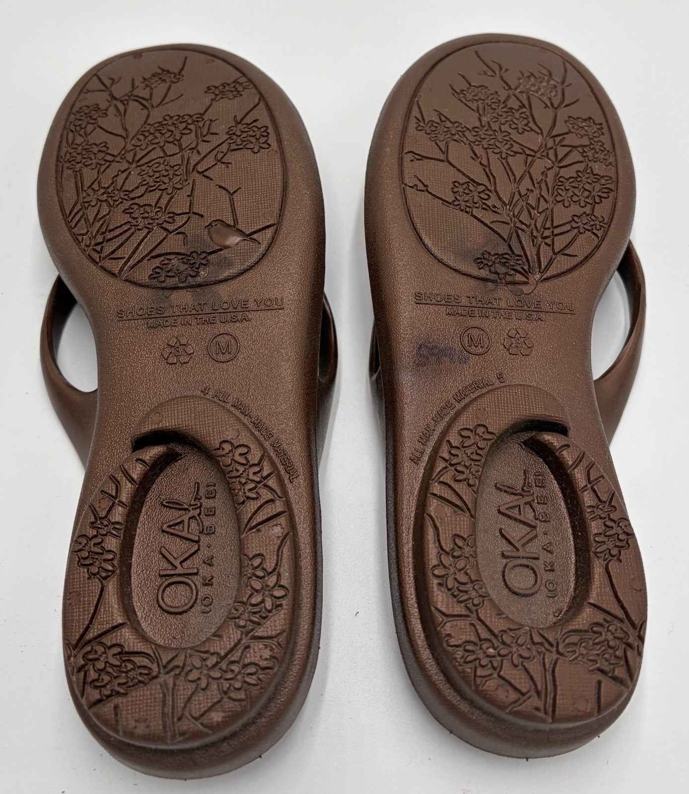 OKA b. Womens M 7/8 Flip Flop Thong Sandal Leopard Accent Beach Ocean Summer