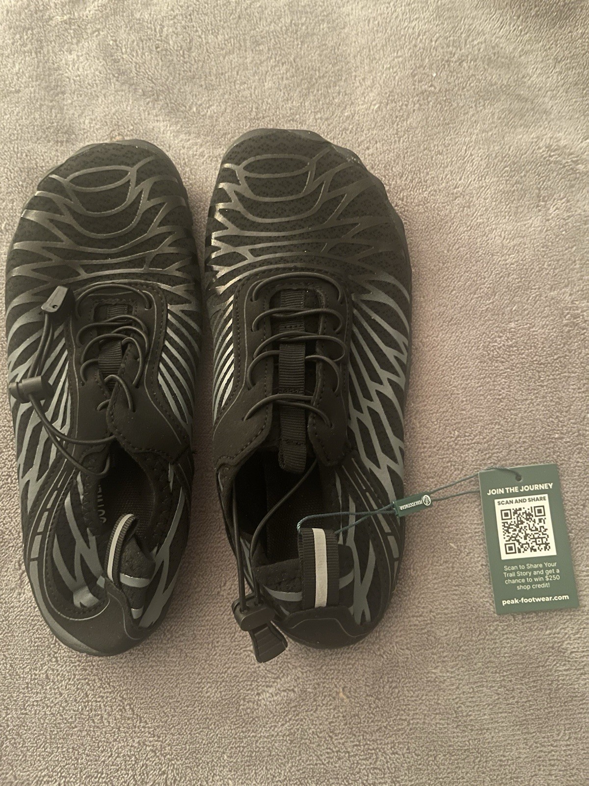 New! NWT PEAK BAREFOOT FOOTWEAR Lorax-Pro Shoe Unisex W- 8/8.5 M-6/6.5 In Black