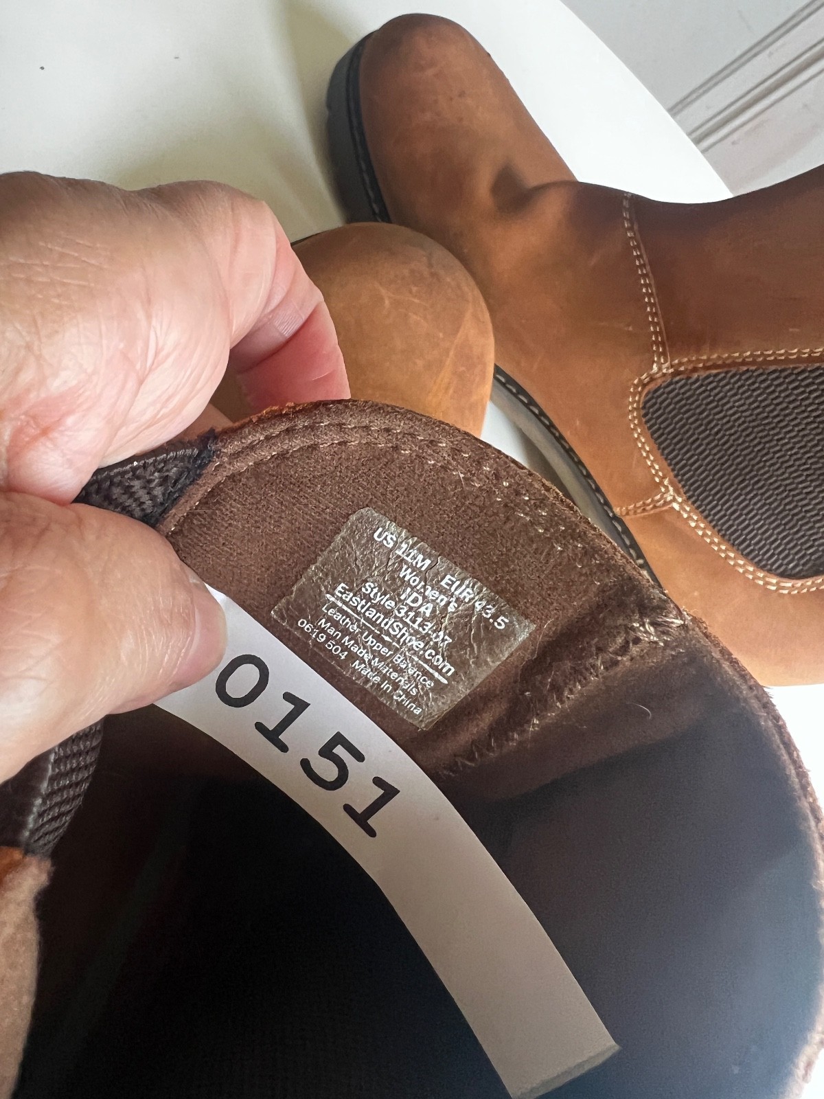 Eastland Women’s Ida Round Toe Chelsea Casual Boots Ankle Low Heel Brown 11 M