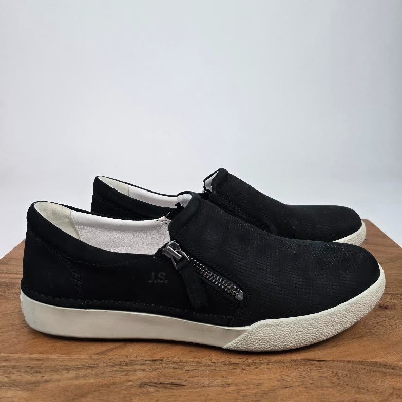New Womens Josef Seibel Campa Nubuk Black Comfort Casual Sneakers Shoes 40 9-9.5