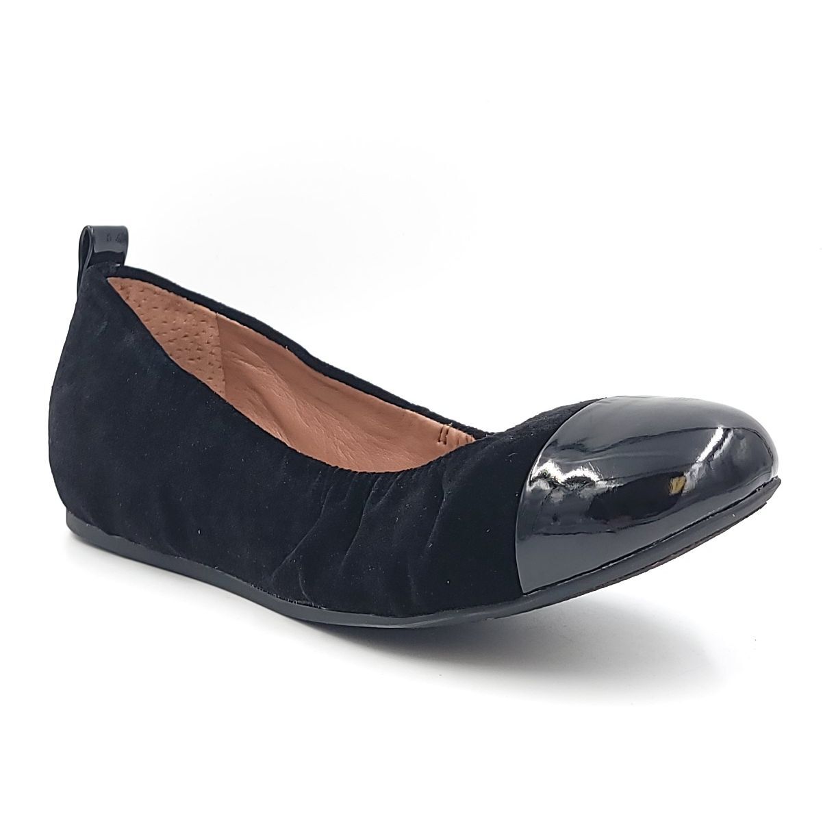 ED Ellen Degeneres Women Cap Toe Ballet Flats Lilliane 2 Size US 6W Black Velvet