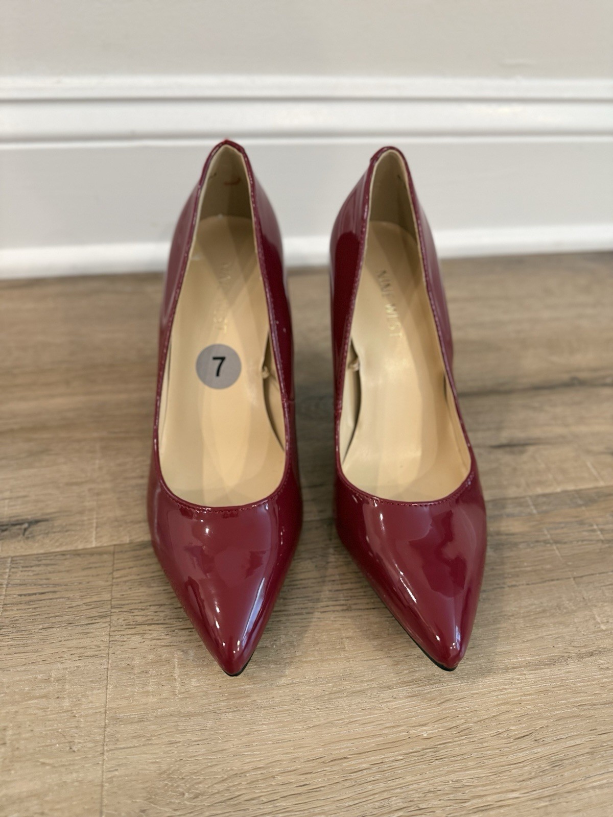 Nine West Burgundy Suede Pointed Toe Stiletto Slip On Pump Women’s 7
